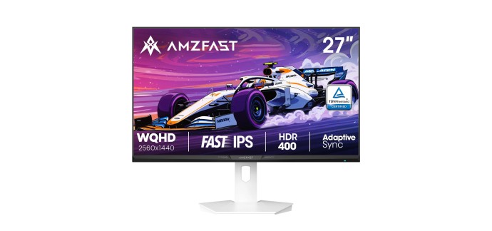 Amazon: Ecran PC 27" Amzfast AMZG27F6Q - 200Hz, QHD, Fast IPS, 1ms à 136,99€ (au lieu de 145€)
