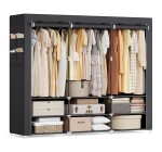 Amazon: Armoire chambre en Tissu Songmics - 45 x 188 x 176 cm à 33,99€ (au lieu de 46,99€)