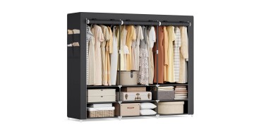 Amazon: Armoire chambre en Tissu Songmics - 45 x 188 x 176 cm à 33,99€ (au lieu de 46,99€)
