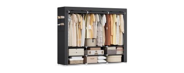 Amazon: Armoire chambre en Tissu Songmics - 45 x 188 x 176 cm à 33,99€ (au lieu de 46,99€)