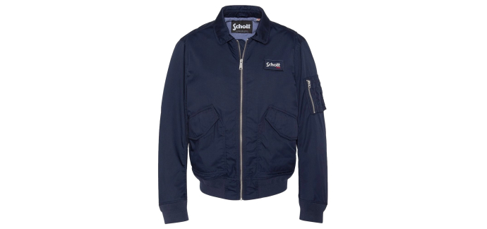 La Redoute: Bomber Cabart LT Schott - Bleu marine, coton, du S au 3XL à 71,25€ (au lieu de 150€)