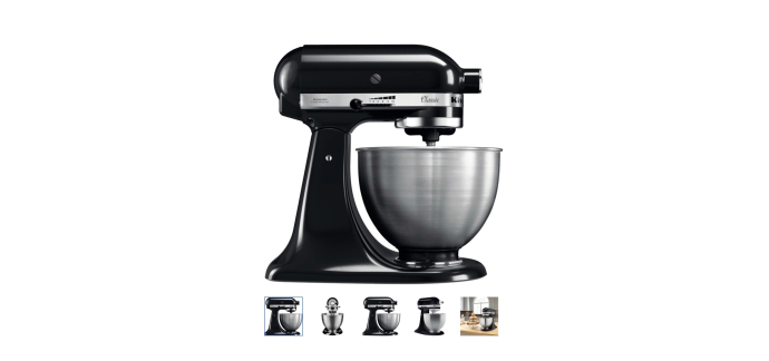 Carrefour: Robot pâtissier Kitchenaid Classic 5K45SSEOB - 4,3 L, 275 W à 299,99€ (au lieu de 399€)