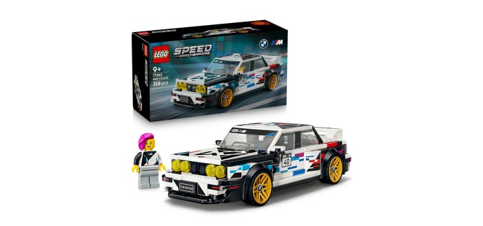 Amazon: LEGO® Speed Champions BMW M3 E30 (77263) à 25,99€ (au lieu de 27,9€)