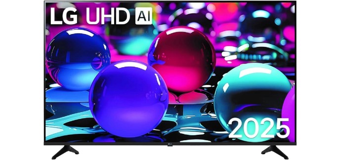 Amazon: TV 65" LG 65UA73 UHD AI 2025 - 65'' (164cm), 4K UHD, HDR10, webOS 25 à 419€ (au lieu de 649€)