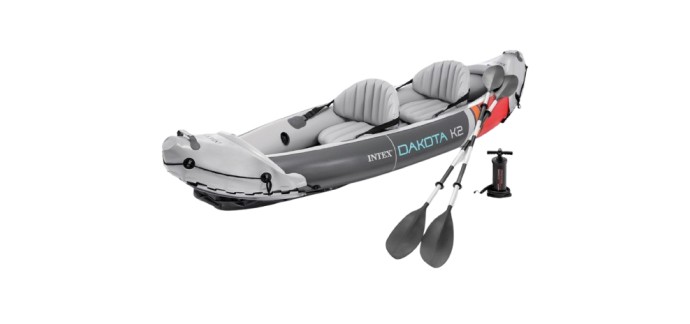 Intex: Kayak Gonflable Dakota K2 - 2 places, avec gonfleur et pagaies à 84,5€ (au lieu de 159€)