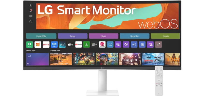 LG: Ecran PC 34" LG 34U601SA-W - WQHD incurvé à 199,99€ (au lieu de 349,99€)