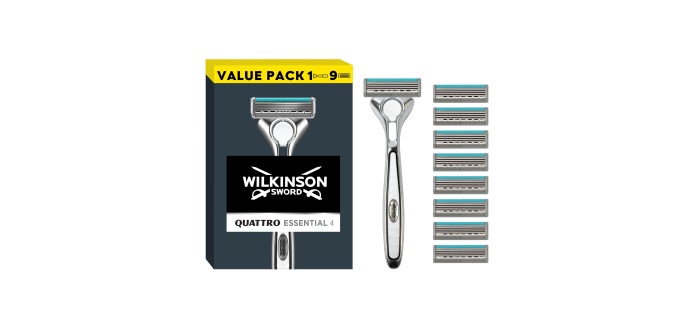 Amazon: Rasoir Wilkinson Sword Quattro Titanium Sensitive + 8 recharges à 12,53€ (au lieu de 19,95€)