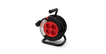 Amazon: Enrouleur électrique 15m - 4 prises IP44, câble H05VV-F 3G1,5mm², certifié NF à 19,92€