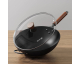 JoyBuy: COOKER KING Wok en fer pur non revêtu - Fond plat, résistant à la rouille à 18,99€