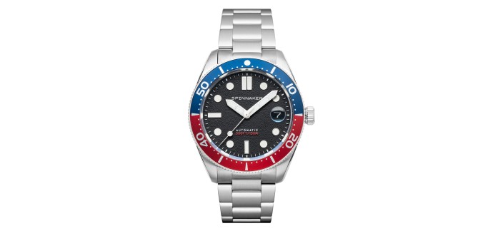 Amazon: Montre plongée Spinnaker Mid Croft automatique Pepsi 40 mm à 207,95€
