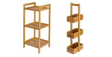 LIDL: LIVARNO Étagère ou étagère à paniers en bambou à 5,20€ (au lieu de 7,79€)