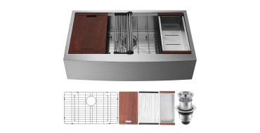 Amazon: Évier de cuisine Vevor en Acier Inoxydable - 91 x 56 x 23 cm à 163,90€ (au lieu de 293,99€)