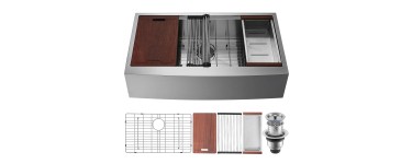 Amazon: Évier de cuisine Vevor en Acier Inoxydable - 91 x 56 x 23 cm à 163,90€ (au lieu de 293,99€)