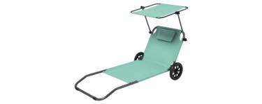 LIDL: CRIVIT Chaise de plage à roulettes - 5 positions, pare-soleil à 24,99€ (au lieu de 41,99€)