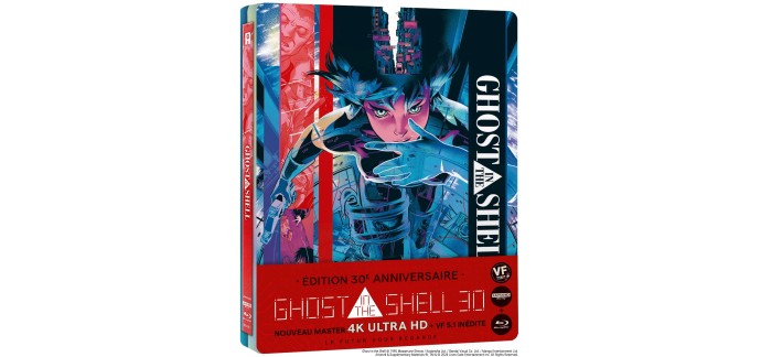 Amazon: Steelbook Ghost in the Shell - Combo 4K UHD/Blu-ray à 39,34€ (au lieu de 49,99€)