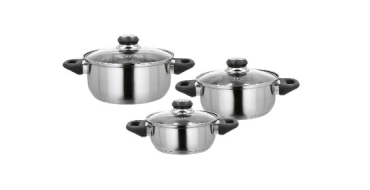 LIDL: SILVERCREST Set de 3 faitouts inox - 16/18/20 cm, induction, four 150°C à 16,99€ (au lieu de 19,99€)