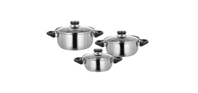 LIDL: SILVERCREST Set de 3 faitouts inox - 16/18/20 cm, induction, four 150°C à 16,99€ (au lieu de 19,99€)