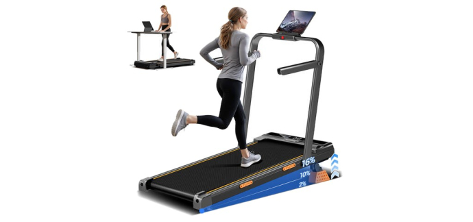 JoyBuy: ROBORE X5F Tapis de course pliable - Moteur 2,5 HP, 10 km/h, charge 150 kg - écran à 189,99€