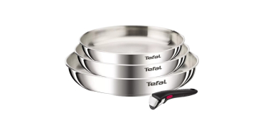 Boulanger: Batterie de cuisine Tefal Ingenio Emotion 4pcs - Inox, induction à 59,99€ (au lieu de 99,99€)