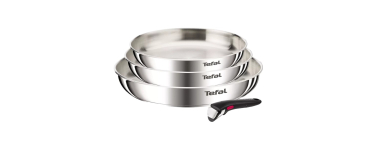 Boulanger: Batterie de cuisine Tefal Ingenio Emotion 4pcs - Inox, induction à 59,99€ (au lieu de 99,99€)