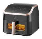 JoyBuy: Midea Friteuse sans huile 8,5 L, hublot transparent, 8-en-1 - lave-vaisselle à 49,98€