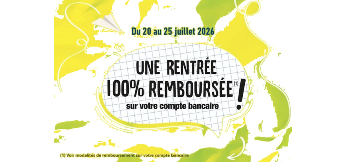 Bureau Vallée: Sélection de produits pour la rentrée 100% remboursés