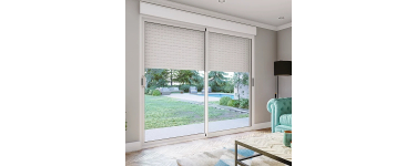 Castorama: Baie coulissante aluminium blanc avec volet roulant électrique intégré motorisation Somfy - l.240 x