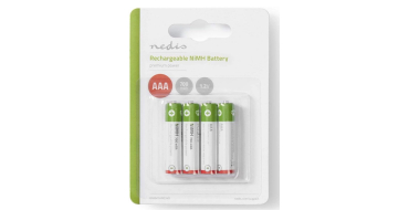 Amazon: Lot de 4 Piles AAA Rechargeables Nedis Ni-MH 1,2 V 700 mAh à 3,99€ (au lieu de 8,79€)