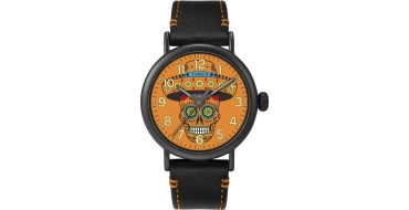 Amazon: Montre Timex Waterbury Standard Dia de Los Muertos - Analogique Quartz, Bracelet Cuir à 54,31€