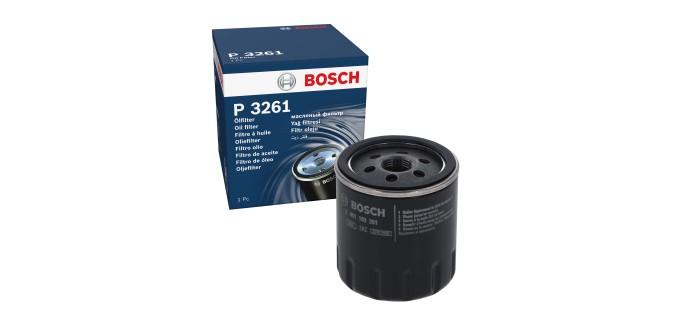 Amazon: Filtre à huile auto Bosch P3261 (Réf. 0451103261) à 2,90€ (au lieu de 6,77€)