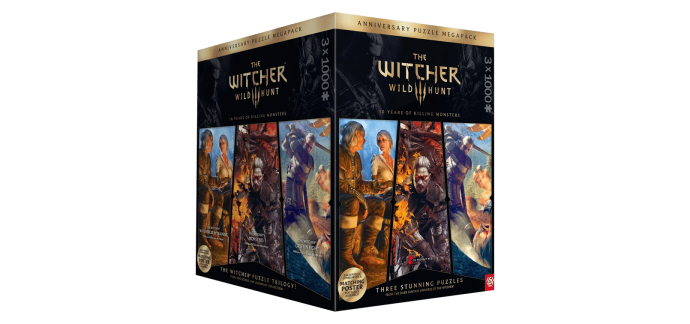 Amazon: The Witcher 3 Anniversary Puzzle Trilogy (Coffret) à 30,57€ (au lieu de 39,99€)