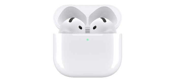 JoyBuy: Apple AirPods 4 - Écouteurs sans fil Bluetooth, résistants à l'eau, puce H2 à 114€ (au lieu de 149€)