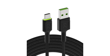 Amazon: Câble Green Cell USB-A - USB-C 2m rétro-éclairage LED à 5,95€ (au lieu de 12,95€)