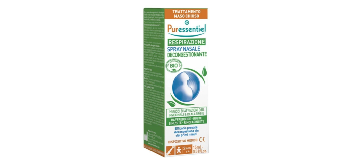 Amazon: Spray Nasal Puressentiel Décongestionnant - Huiles Essentielles, Propolis, Echinacée Bio 15ml à 3,32