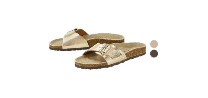 LIDL: ESMARA® Mules femme - Cuir, boucles réglables à 5,99€ (au lieu de 7,99€)