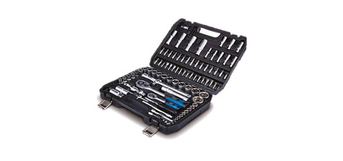 Screwfix: Kit d'outils mixte Scheppach TB100 - 94 pièces, acier CrV à 39,99€ (au lieu de 59,99€)