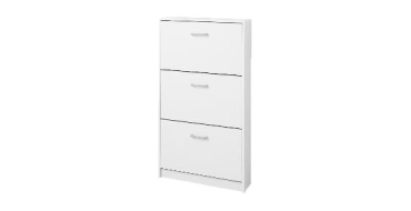 LIDL: Meuble à chaussures LIVARNO 3 abattants - Blanc perle, 58,5x17x105 cm à 34,99€ (au lieu de 49,99€)