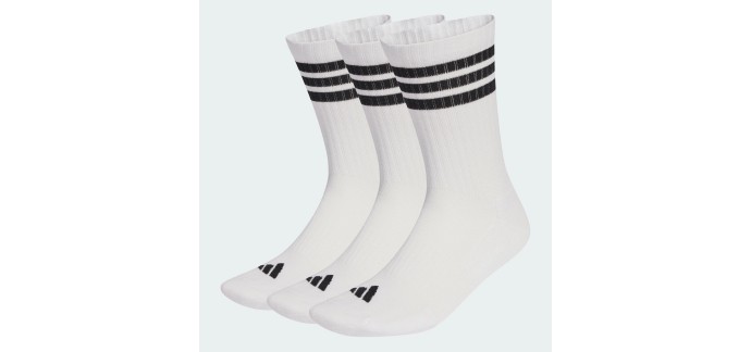 Amazon: Lot de 3 paires de chaussettes Adidas - Du 34 au 51 à 8,99€ (au lieu de 9,49€)