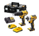 Racetools: Pack Brushless 18V Dewalt DCK2060D2T-QW - Perceuse à percussion DDF778 (65Nm), visseuse à chocs DCF7