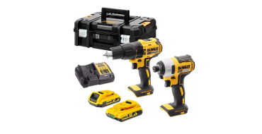 Racetools: Pack Brushless 18V Dewalt DCK2060D2T-QW - Perceuse à percussion DDF778 (65Nm), visseuse à chocs DCF7