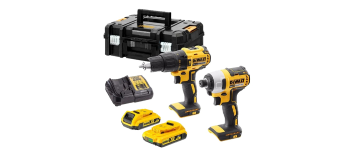 Racetools: Pack Brushless 18V Dewalt DCK2060D2T-QW - Perceuse à percussion DDF778 (65Nm), visseuse à chocs DCF7
