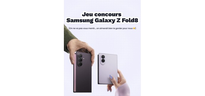 Boulanger: 1 Samsung Galaxy Z Fold8 Anthracite 256 Go à gagner