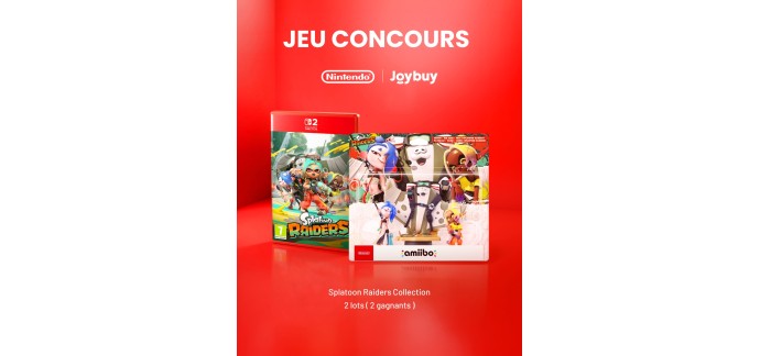 JoyBuy: 1 lot avec le jeu Splatoon Raiders Collection à gagner