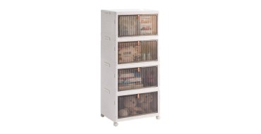 JoyBuy: Vilscijon Armoire de rangement extra-large pliable 4 niveaux à 25,99€ (au lieu de 54,78€)