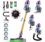 JoyBuy: Daynee Aspirateur sans fil 65 kPa/70 min avec écran, tuyau 1 m, brosse anti-enchevêtrement, HEPA*4 à