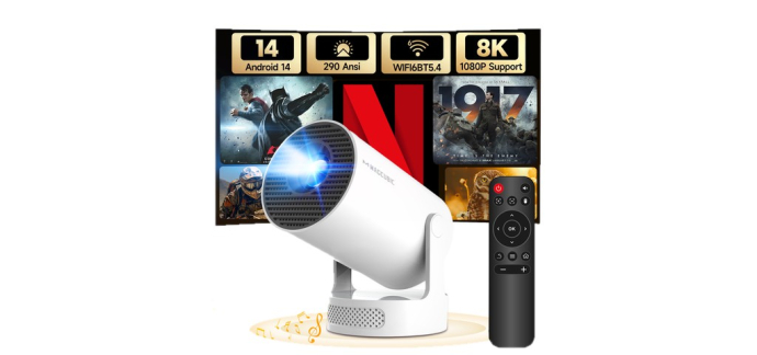 JoyBuy: MAGCUBIC HY300Pro+ Mini Projecteur 8K 1080P, WiFi 6, BT 5.4, Android 14, 290 ANSI à 49,9€