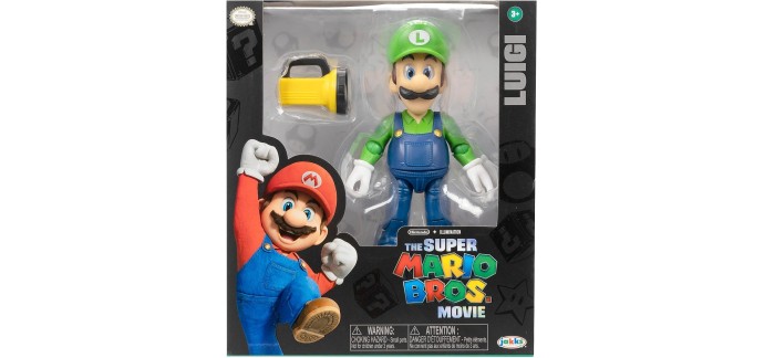 Amazon: Figurine Super Mario Bros Movie Luigi - 13 cm, yeux brillants à 12,99€ (au lieu de 42,98€)