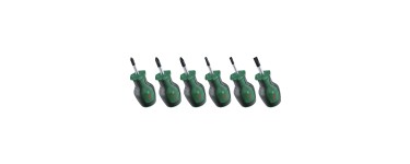 Amazon: Set de 6 Tournevis Courts Bosch - PH/PZ/TX/Plat, Acier S2, Embout Magnétique à 11,97€