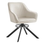 Amazon: Chaise de salle à manger pivotante Songmics KDC161LH01V1 - velours, accoudoirs, charge 120 kg à 59,9