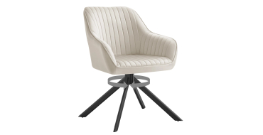 Amazon: Chaise de salle à manger pivotante Songmics KDC161LH01V1 - velours, accoudoirs, charge 120 kg à 59,9